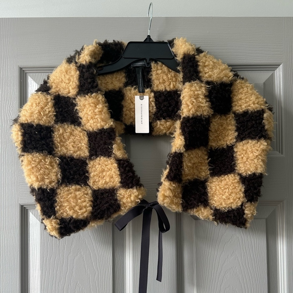 Anthropologie coat topper scarf o/s